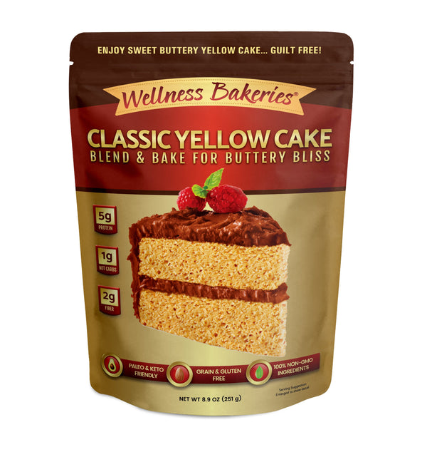Classic Yellow Cake Mix Cake and Brownie Mixes Wellness Bakeries 